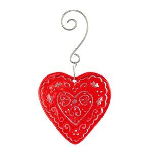 Demdaco Decorative Heart Glass Ornament - Glass Fusion Collection - NIB